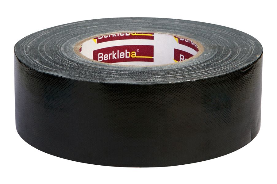 Berkleba tape linned 50x25mt sort rulle