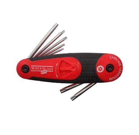 Wisvo grs lommemodel torx sæt m hul tx9-tx40 8 stk