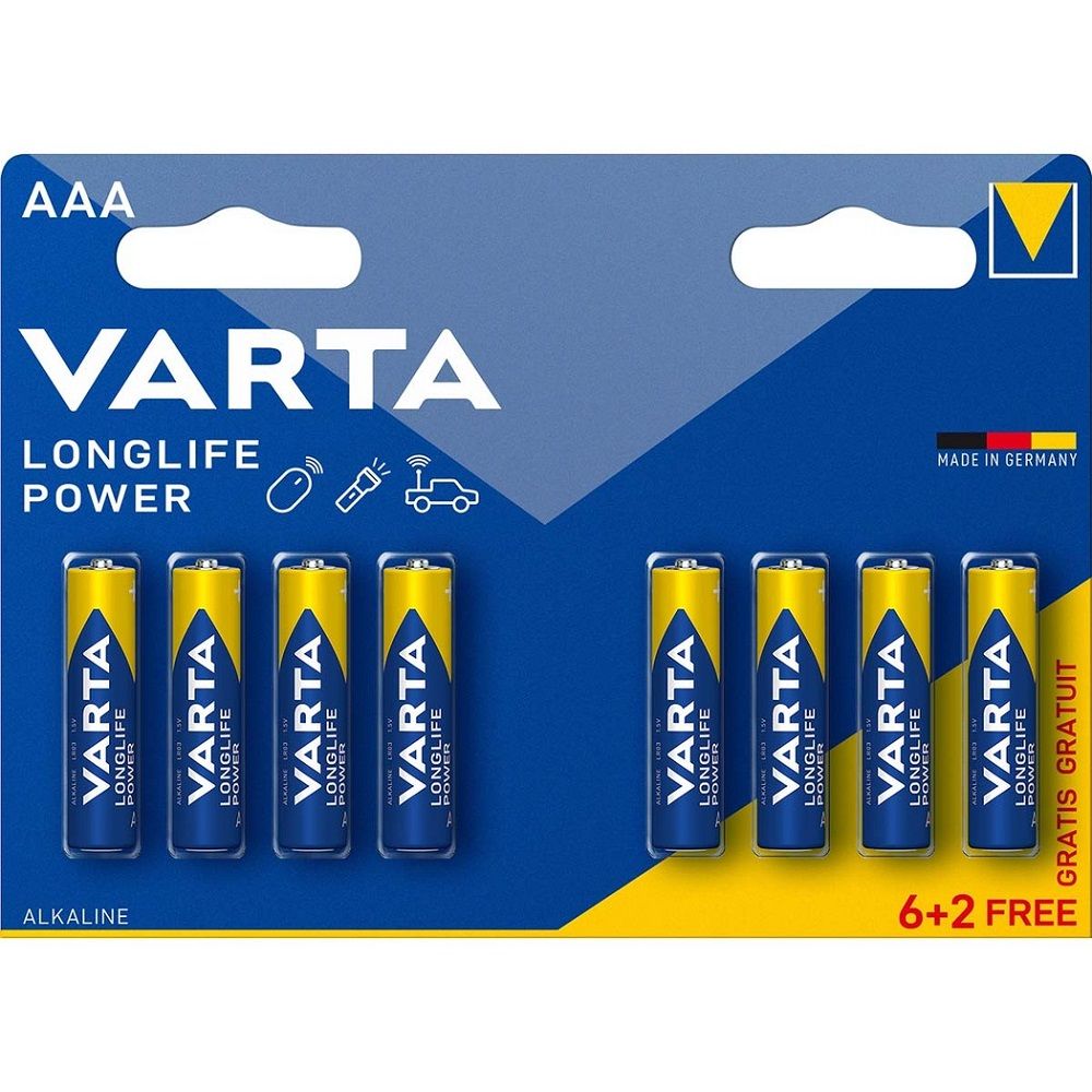 Varta batt va longlife power lr03 aaa blyant krt a 8