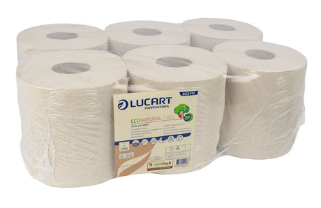 Primp rengøringspapir lucart eco natural midi roll havana 6 ruller