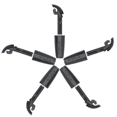 Eurofender spatd ef bev grip clip sort pvc sæt a 5