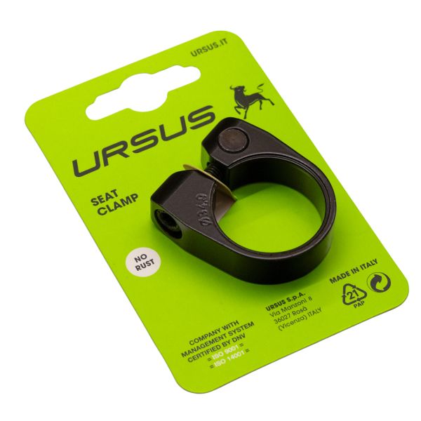 Ursus sadelpindsklemme ø34,9 mm aluminium - sort
