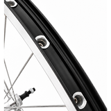 Achterwiel 28'' aluminium zac 2000 zwart geslepen velg - freewheel - vaste as