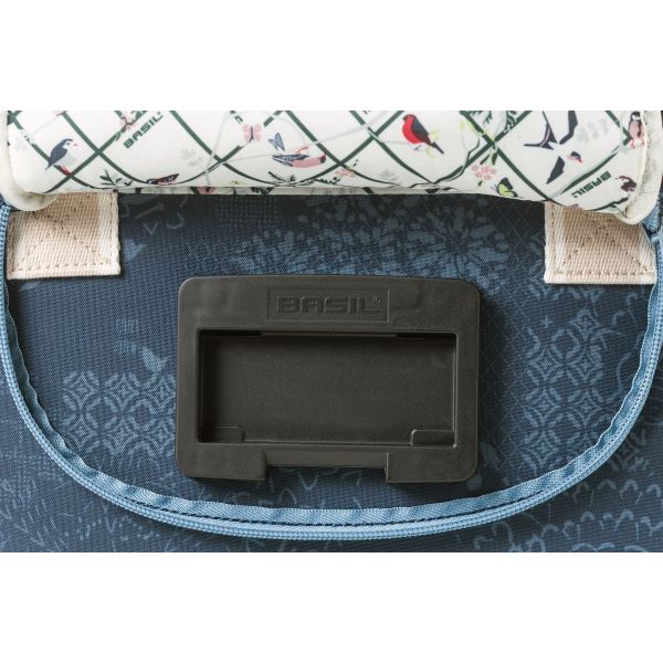 Basil Bohème City Bag- blå, elegant hånd-, skulder- og styretaske, vandafvisende, 8 liter indhold