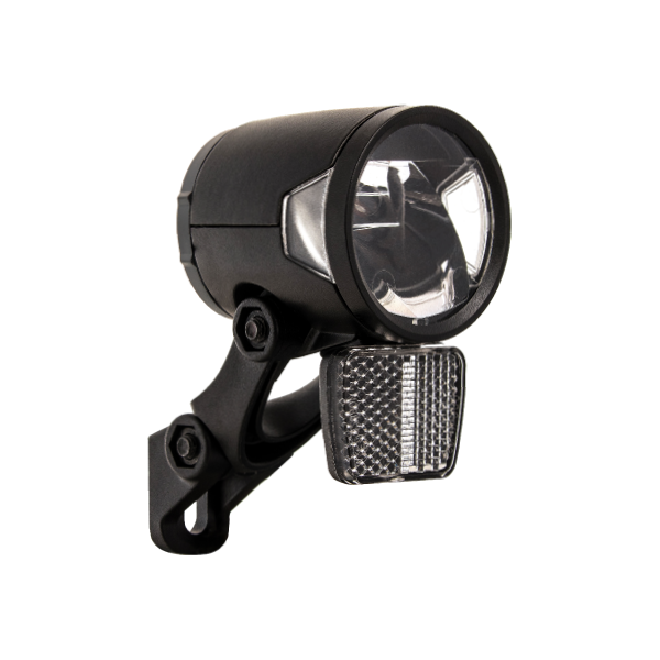 Forlygte H -Black MR8 DYNAMO - ON FUNKTION - Med Holder - 180 Lumen
