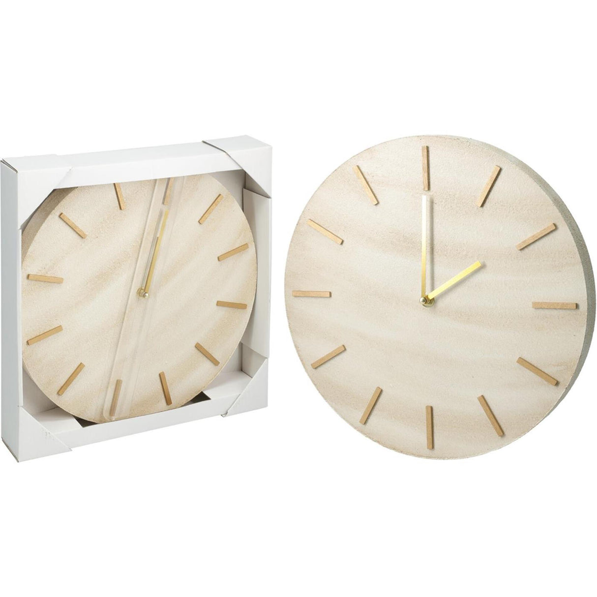 Home styling klok mdf marmer look ã˜30cm