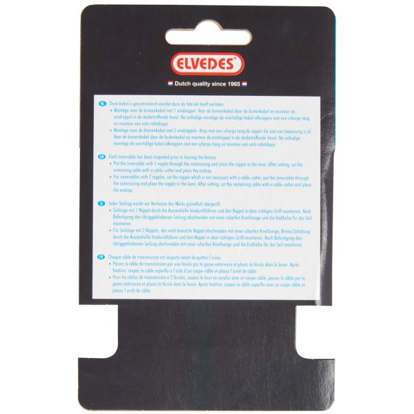 Elvedes Rem Binnenkabel 2250mm rustfrit stål V-N-Nippel 6412 27RVS-49