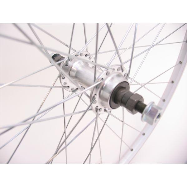 Baghjul 28 x 1 4 Zac19 Freewheel Fixed - Sølv