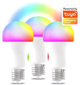Denver LED GLS Matte RGB E27 9W 3-Pack Dæmpbar Smart Wi-Fi Tuya - LED5040
