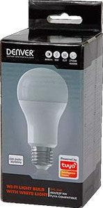 Denver led gls mat hvid e27 9w dæmpbar smart wi-fi tuya - led5010
