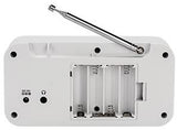 Denver radio dab+ 230v eller batteri + dobbelt alarmfunktion hvid - 8140320