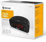 Denver vækkeur radio LED FM sort dobbelt alarm - 8140211
