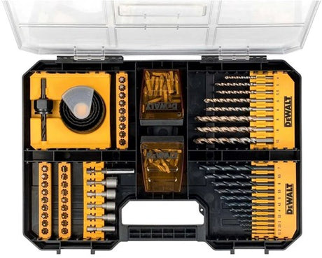 Dewalt tilbehør 100-delt skrue-, bore- og hulsavsæt | dt71569-qz