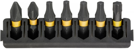 Dewalt accessoires bitset | houder + impact torsion | 25 mm | pbitset | h2 x1, pz2 x1, t20 x2, t25 x2, t30 x1 - dt70810-qz