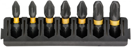 Dewalt accessoires bitset | houder + impact torsion | 25 mm | pz1 x2, pz2 x3, pz3 x2 - dt70812-qz