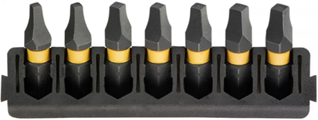 Dewalt accessoires bitset | houder + impact torsion | 25 mm | sq1 x2, sq2 x3, sq3 x2 - dt70815-qz