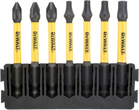 Dewalt accessoires bitset | houder + impact torsion | 57 mm | pz1 x1, pz2 x2, t15 x1, t20 x1, t57 x1, t30 x1 - dt70823-qz