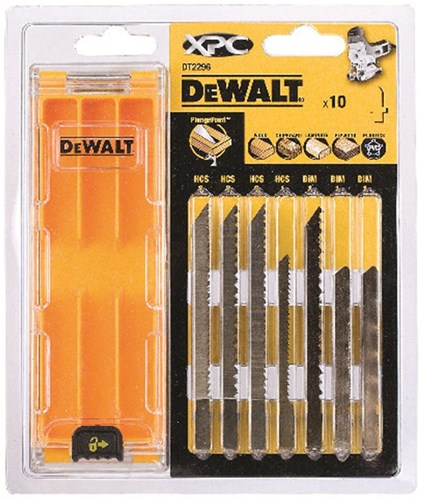 Dewalt tilbehør kassette 10-delt xpc® savklinger til træ (dt2205x2, dt2209x2, dt2213x2, dt2216x1, dt2217x1, dt2218x1, dt2220x1) - dt2296-qz