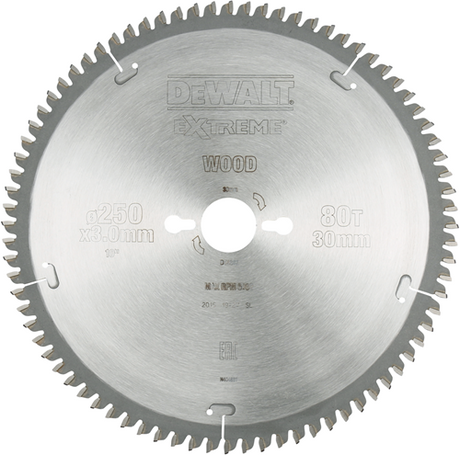 Dewalt tilbehør rundsavklinge s40 250x30x80t - dt4287-qz