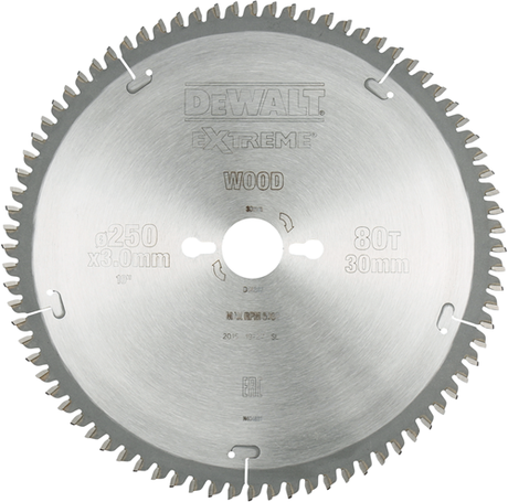 Dewalt tilbehør rundsavklinge s40 250x30x80t - dt4287-qz