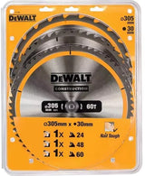 Dewalt tilbehør rundsavsklinger 3-pak | 305x30 mm - dt1964-qz
