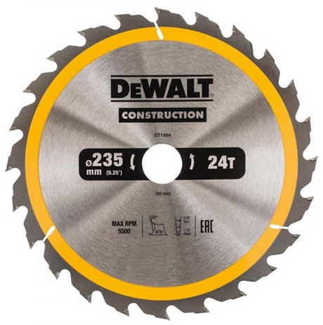Dewalt tilbehør dt10399-qz rundsavklinger | 190 mm | 24 t | ekstrem indramning | 3 stk - dt10399-qz