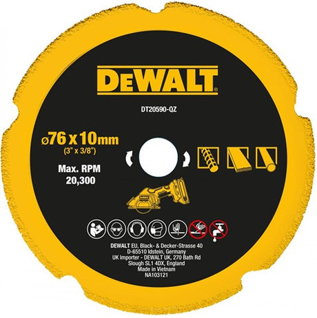 Dewalt accessoires dewalt dt20590-qz - diamantzaagblad - 76mm - voor veel materialen - dewalt dcs438 compatibel