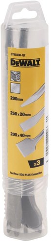 Dewalt accessoires dewalt dt60330-qz - sds-plus beitelset - 3 stuks - versterkte staal - precizie en duurzaamheid
