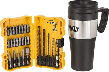 Dewalt tilbehør dt70707-qz | 25-delt bitssæt i hårdhændet kassette | med termokrus - dt70707-qz