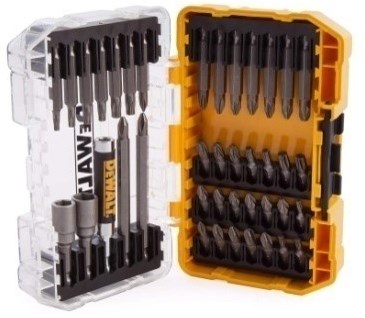 Dewalt tilbehør dt70709-qz | 33-delt bitssæt i hårdfør kuffertkassette - dt70709-qz