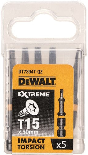 Imp dewalt tilbehør act torsion 50mm torx t15 - dt7394t-qz
