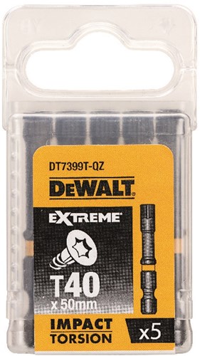 Imp dewalt tilbehør act torsion 50mm torx t40 - dt7399t-qz