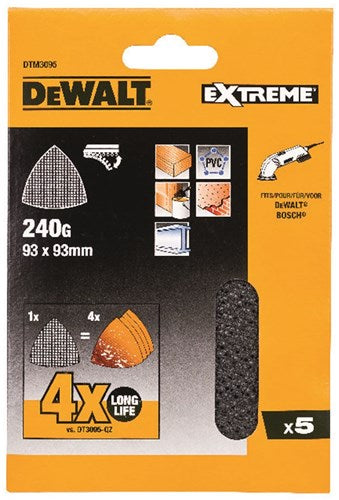 Dewalt accessoires mesh schuurgaas 93x93mm k240 | 5 stuks - dtm3095-qz