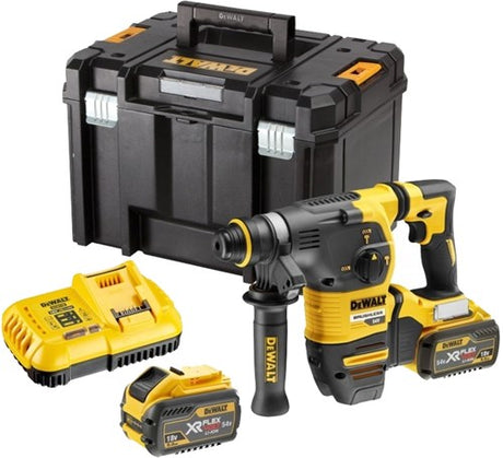 Dewalt dch333x2-qw | xr flexvolt accu sds-plus boorhamer 54v 30mm 3.5j in tstak (2x 9.0ah accu + snellader) - dch333x2-qw