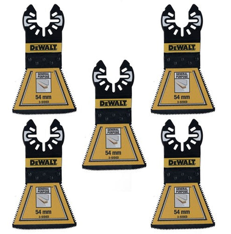 Dewalt accessoires dewalt dt20775 - multitool zaagbladen 3-zijdige zaagsnede | 5 stuks - dt20775-qz