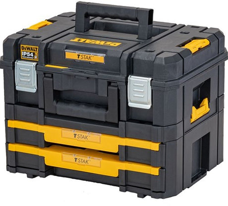 Dewalt dwst83395-1 | tstak-box ii | kombisæt værktøjskasse | to lavvandede skuffer - dwst83395-1