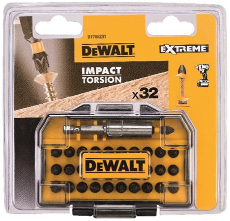 Imp dewalt act torsion kompakt 32-delt skruetrækker bit sæt - dt70523t-qz
