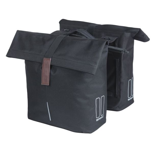 Basil dobbelt cykeltaske city mik 28-32 liter - sort