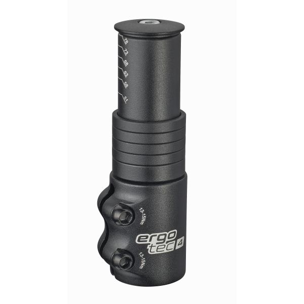 STEM -omfang ergotec foran 3 - 1-1 8 Al6061 T6 - Sort sandblæst