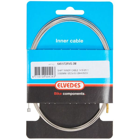 Gear indre kabel rustfrit stål 2 brystvorter 3 meter 6451 72rvs 3m