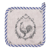 Clayre eef grydelapper hane beige blå 20x20cm