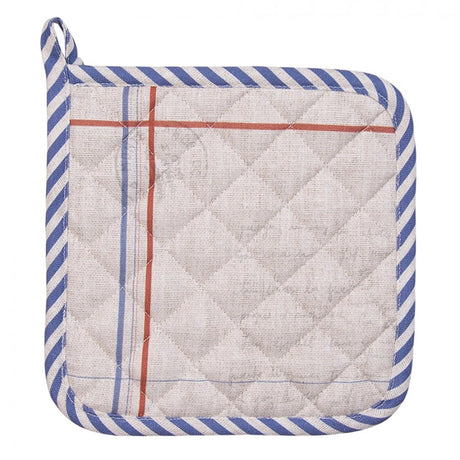 Clayre eef grydelapper hane beige blå 20x20cm