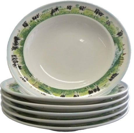 Wiebe van der Zee rural tallerken dyb, æske med 6 stk ø23cm porcelæn