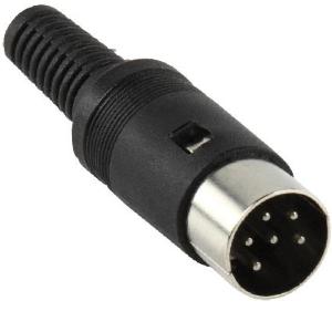 Nedis DIN stik 6,0 mm nikkelbelagt han lige