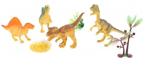 Toi-legetøjs verden af dinosaurerne 4 dinosaurer med 1 dino æg