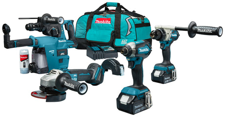 Makita dlx4155tx1 | kombinationssæt | 4 maskiner | 18v | 2 x 5,0ah | li-ion - dlx4155tx1