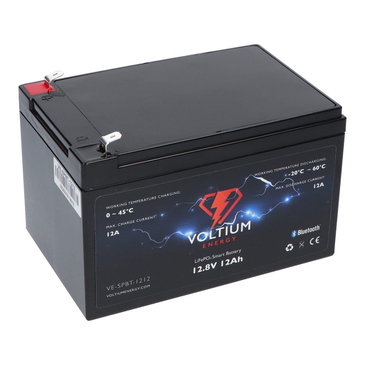Voltium Energy LifePO4 Batteri 12.8V 12Ah Bluetooth