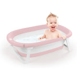 Dolu sammenfoldelig baby badeværelse pink hvid