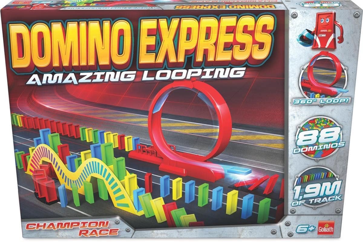 Goliath domino ekspres forbløffende løkkede dominosten mesterløb med slalomtårn