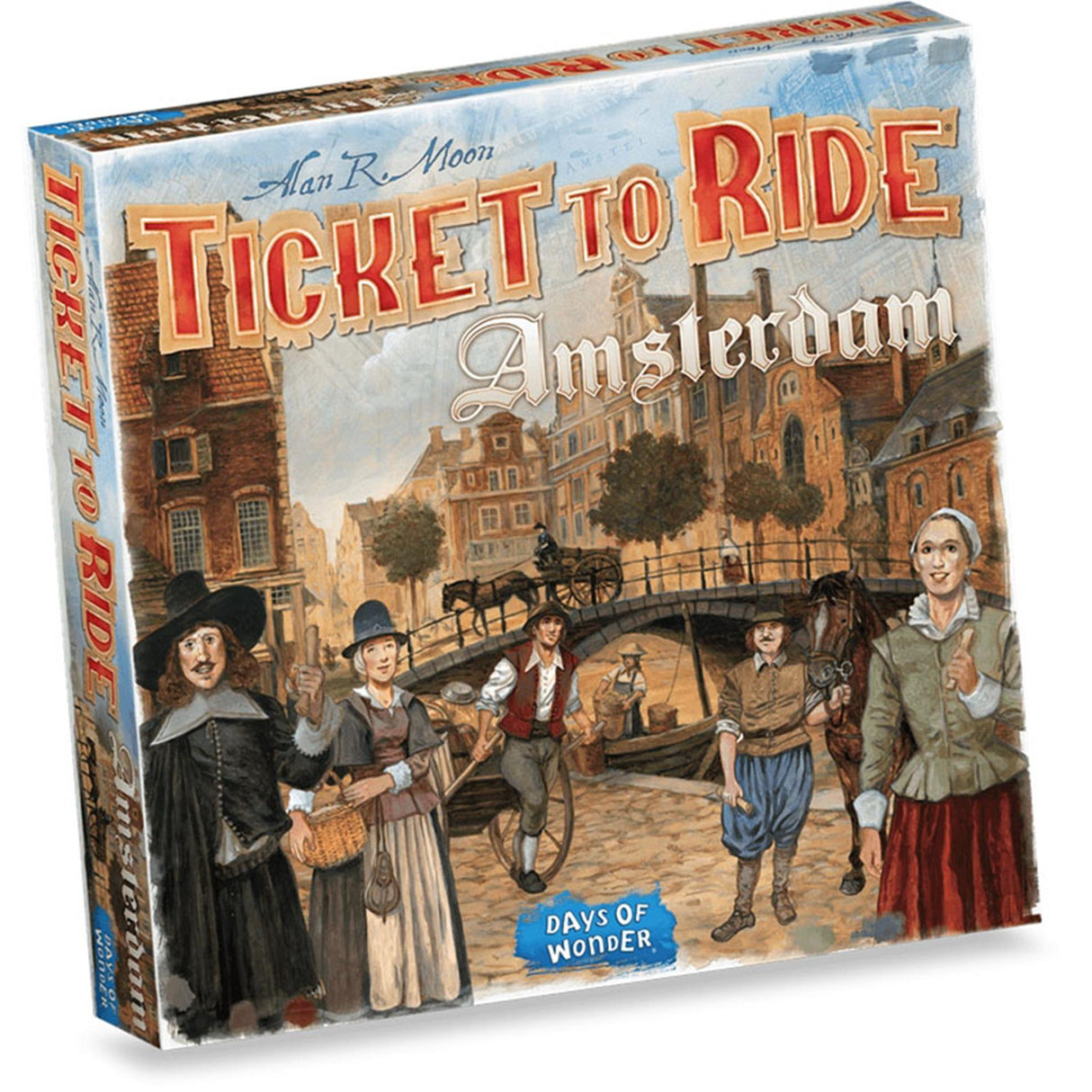 Days of Wonder Ticket to Ride Amsterdam – hollandsk brætspil for 2 til 4 spillere - hurtigt strategispil fra 8 år - spil i 1600-tallets Amsterdam
